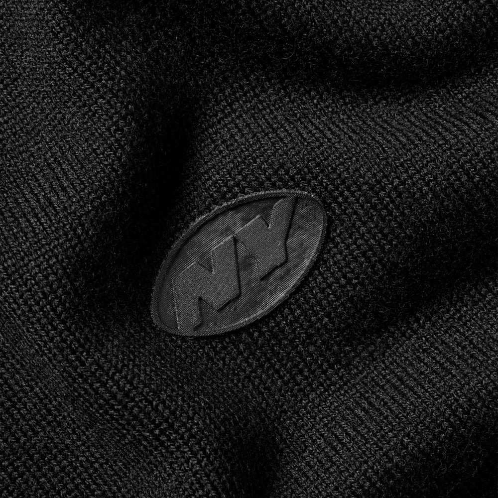 New York Jets Charles Tyrwhitt Merino Full-Zip Sweater Black - NFL