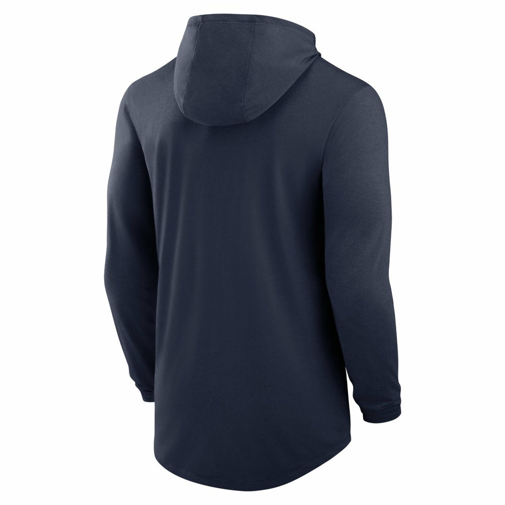 Tennessee Titans Blitz Tri-Blend Dri-FIT Long Sleeve Hoodie T-Shirt Navy - Nike