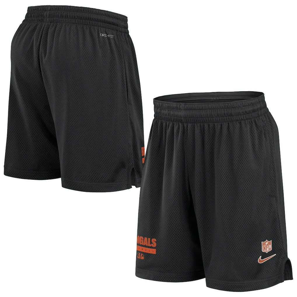 Cincinnati Bengals 2024 Sideline Performance Mesh Shorts Black - Nike