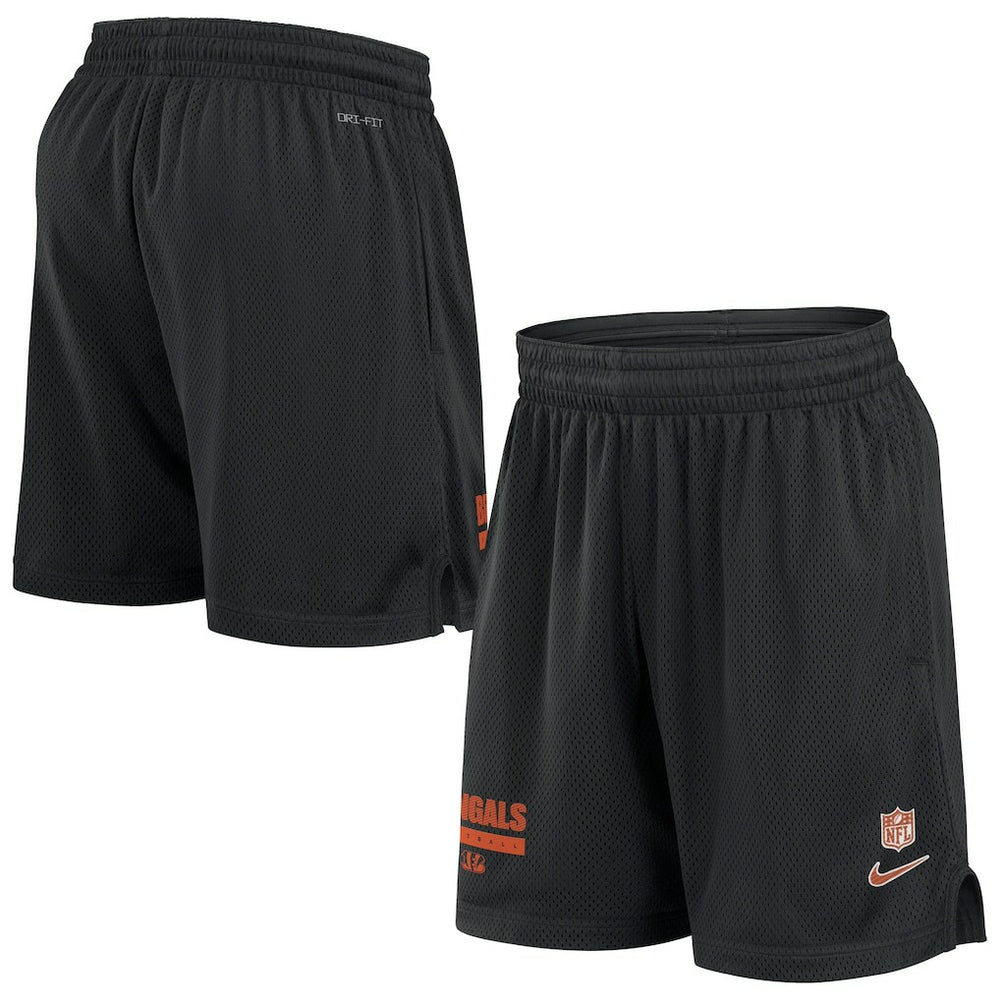 Cincinnati Bengals 2024 Sideline Performance Mesh Shorts Black - Nike