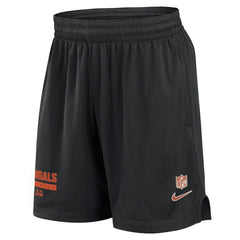 Cincinnati Bengals 2024 Sideline Performance Mesh Shorts Black - Nike