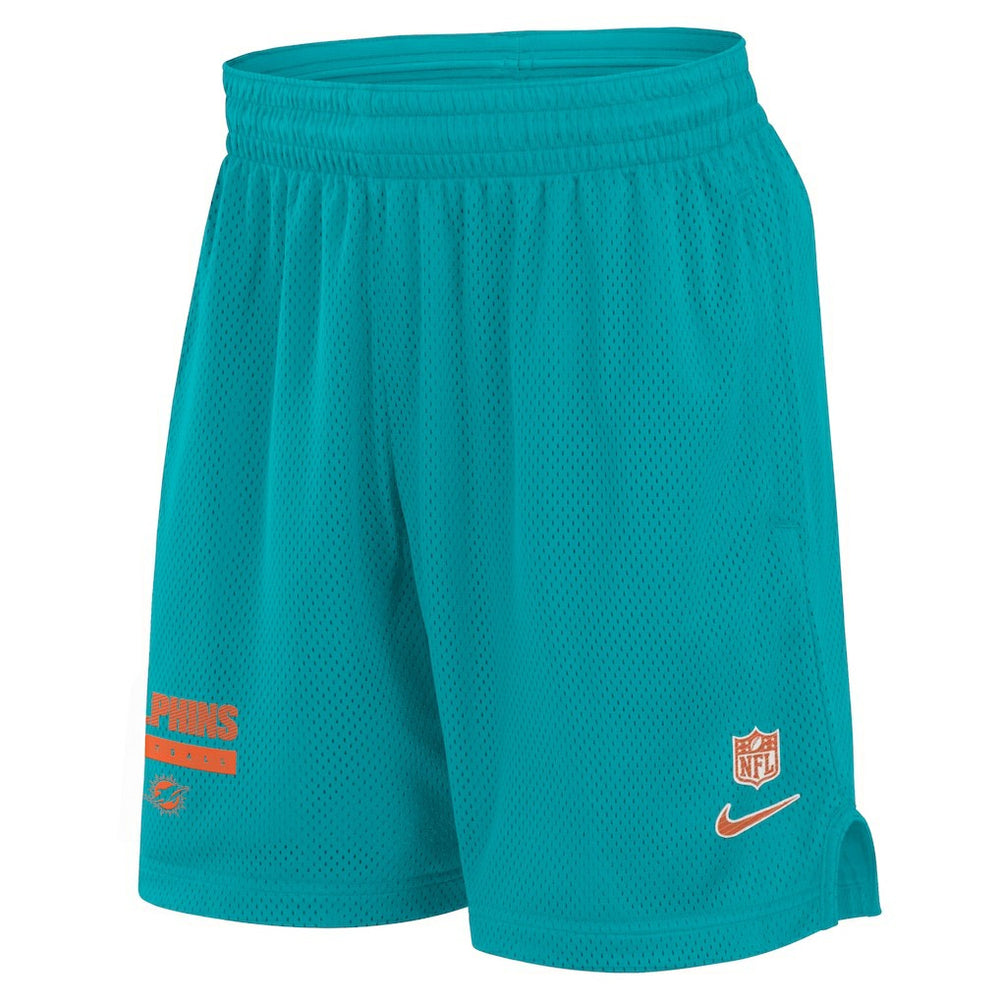 Miami Dolphins 2024 Sideline Performance Mesh Shorts Aqua - Nike