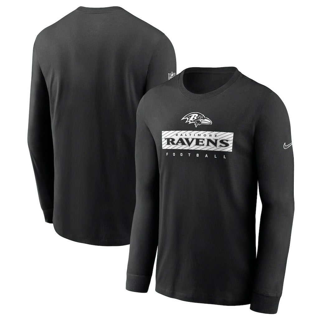 Baltimore Ravens Sideline Dri-FIT Long Sleeve T-Shirt Black - Nike