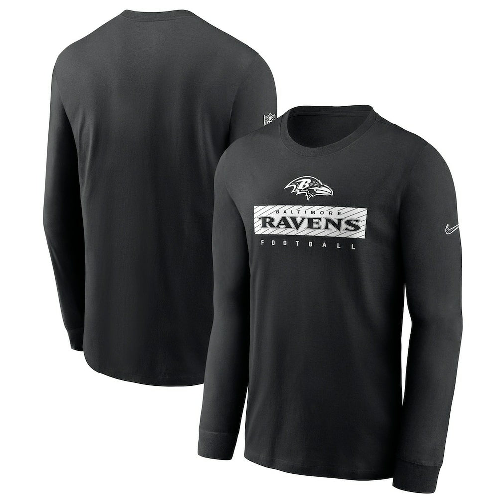Baltimore Ravens Sideline Dri-FIT Long Sleeve T-Shirt Black - Nike