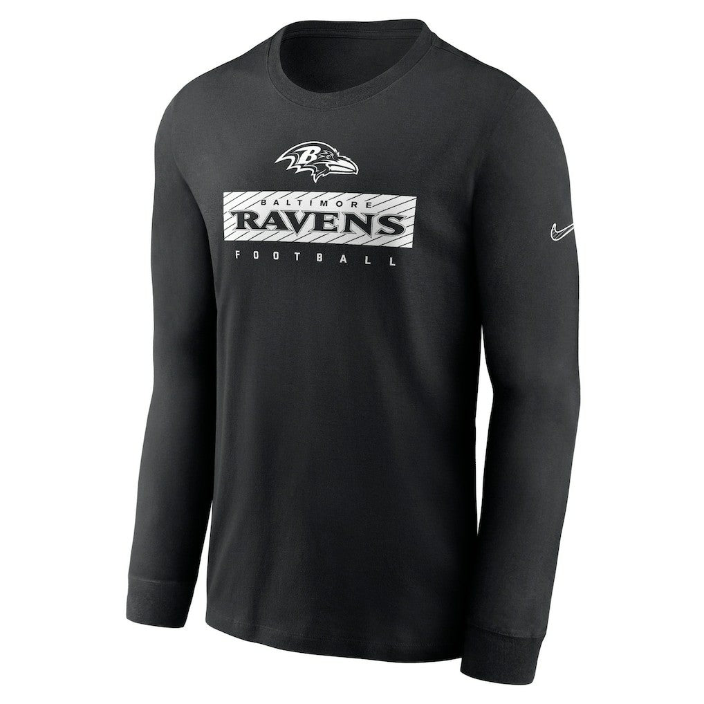Baltimore Ravens Sideline Dri-FIT Long Sleeve T-Shirt Black - Nike