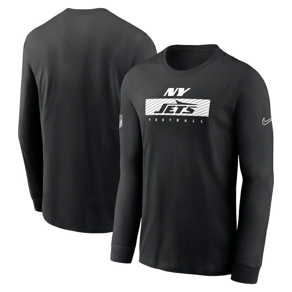 New York Jets Sideline Dri-FIT Long Sleeve T-Shirt Black - Nike