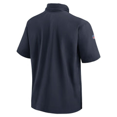 Chicago Bears 2024 Sideline Coach Short Sleeve Half-Zip Hoodie Jacket Navy - Nike