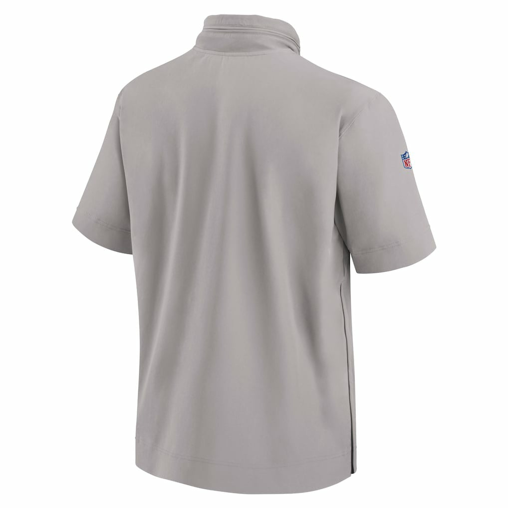 Miami Dolphins 2024 Sideline Coach Short Sleeve Half-Zip Hoodie Jacket Gray - Nike