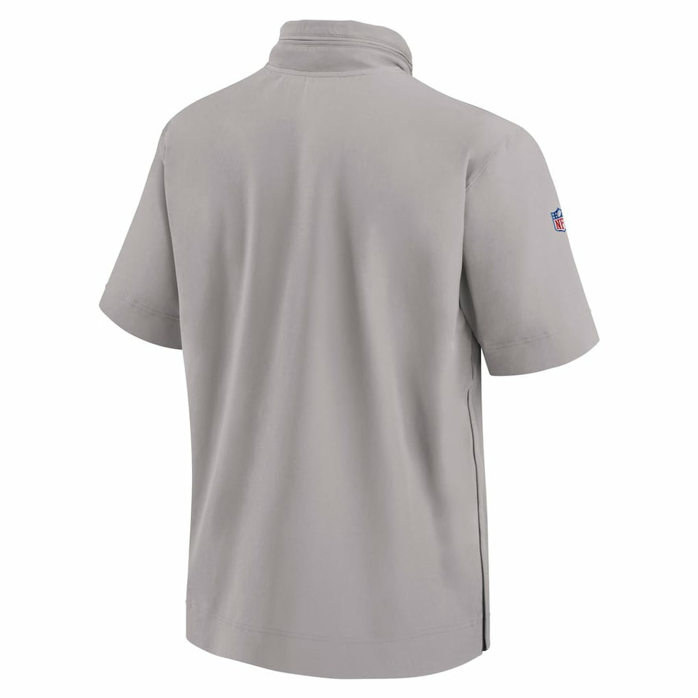 Miami Dolphins 2024 Sideline Coach Short Sleeve Half-Zip Hoodie Jacket Gray - Nike