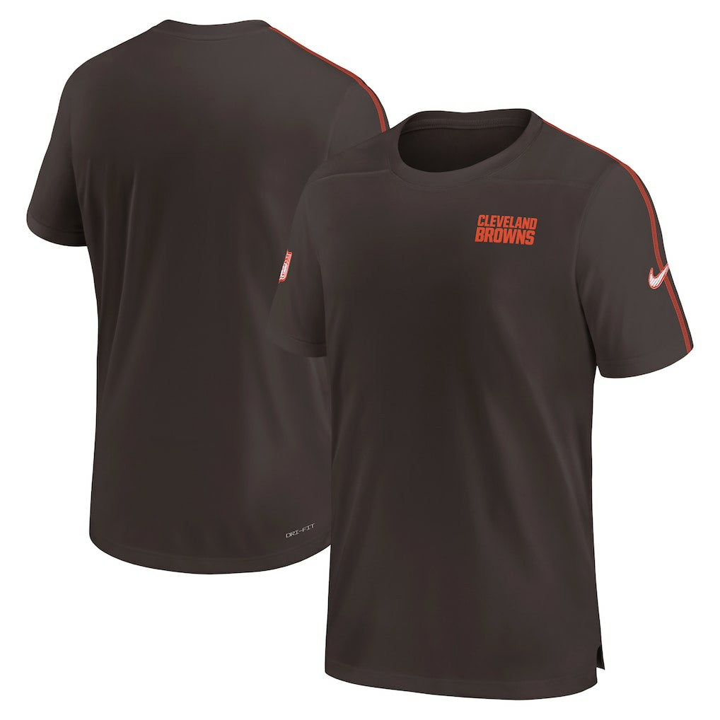 Cleveland Browns 2024 Sideline Coach UV Performance T-Shirt Brown - Nike