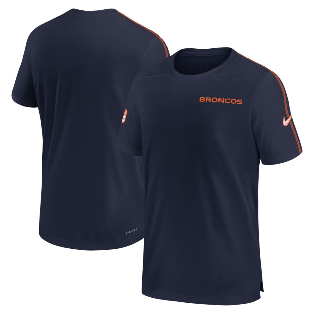 Denver Broncos 2024 Sideline Coach UV Performance T-Shirt Navy - Nike