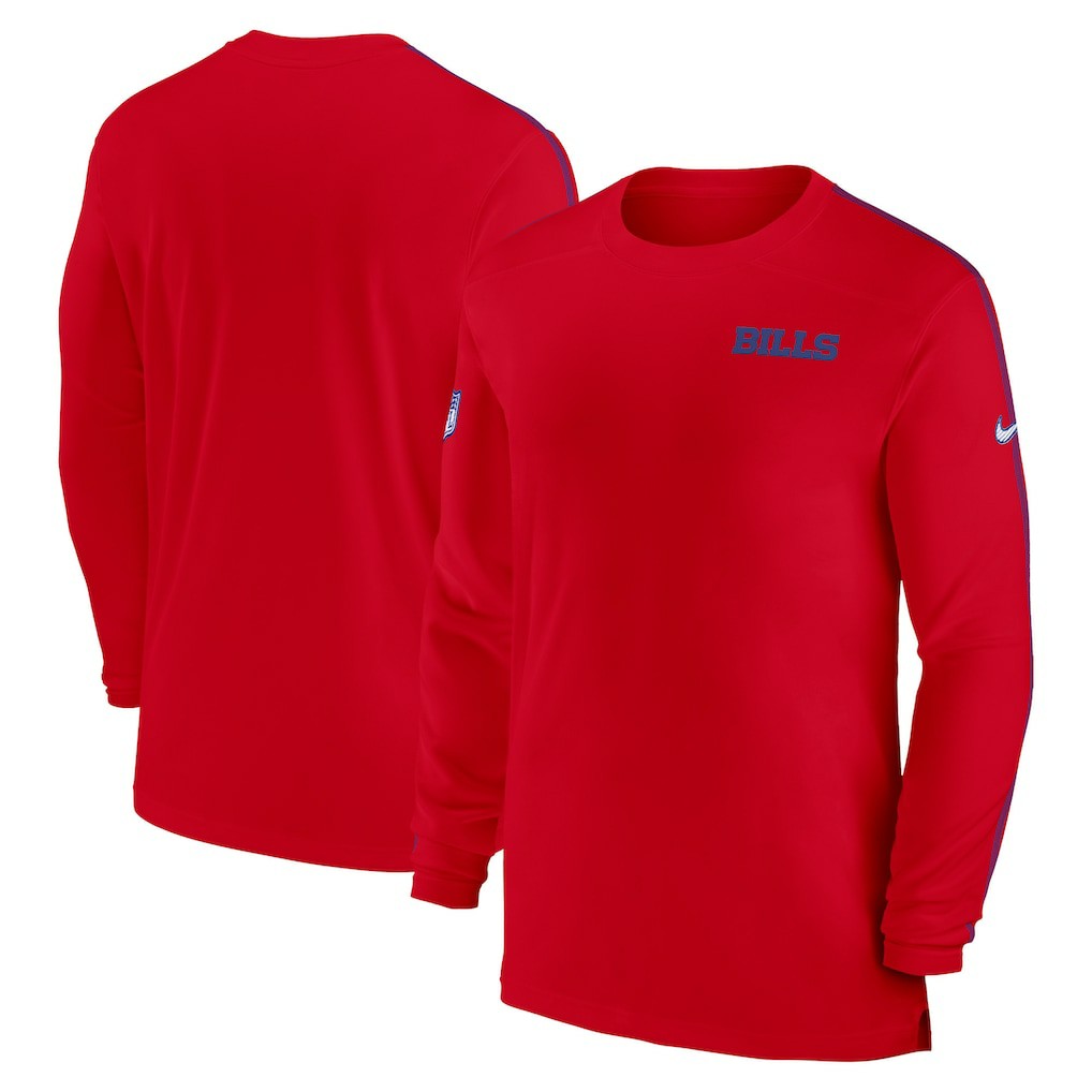 Buffalo Bills Sideline Coach UV Performance Long Sleeve T-Shirt Red - Nike