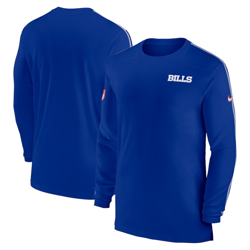 Buffalo Bills Sideline Coach UV Performance Long Sleeve T-Shirt Royal - Nike