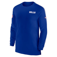 Buffalo Bills Sideline Coach UV Performance Long Sleeve T-Shirt Royal - Nike
