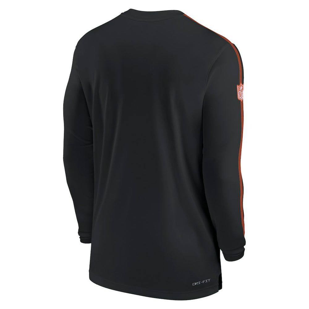 Cincinnati Bengals Sideline Coach UV Performance Long Sleeve T-Shirt Black - Nike
