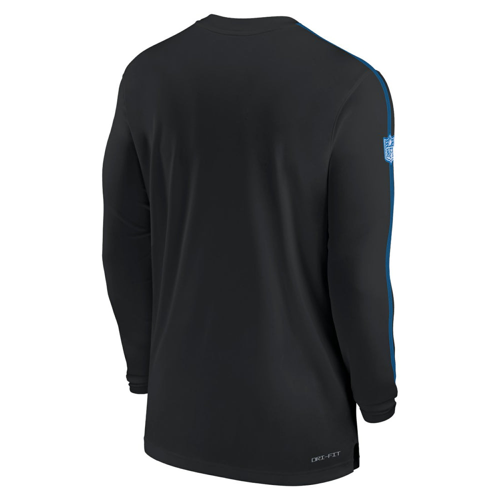 Detroit Lions Sideline Coach UV Performance Long Sleeve T-Shirt Black - Nike