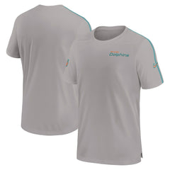 Miami Dolphins 2024 Sideline Coach UV Performance T-Shirt Gray - Nike