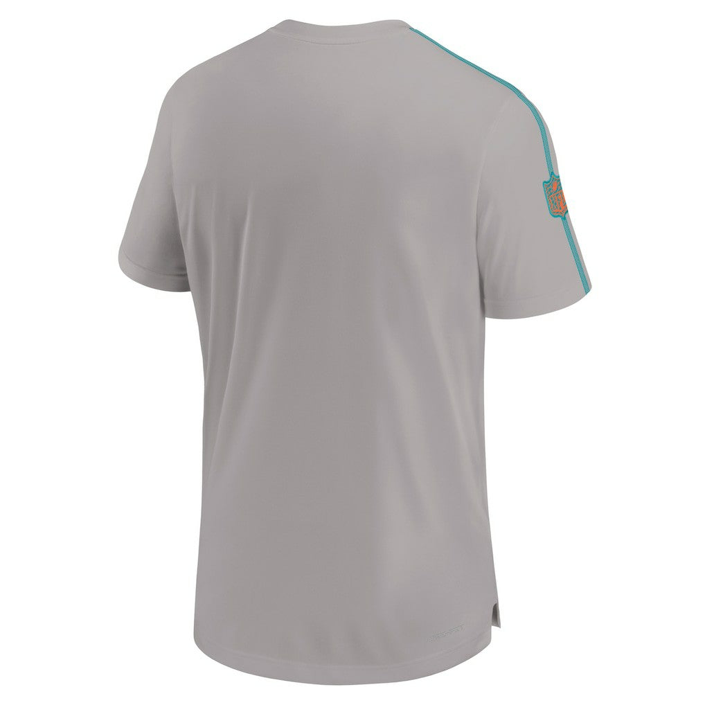 Miami Dolphins 2024 Sideline Coach UV Performance T-Shirt Gray - Nike