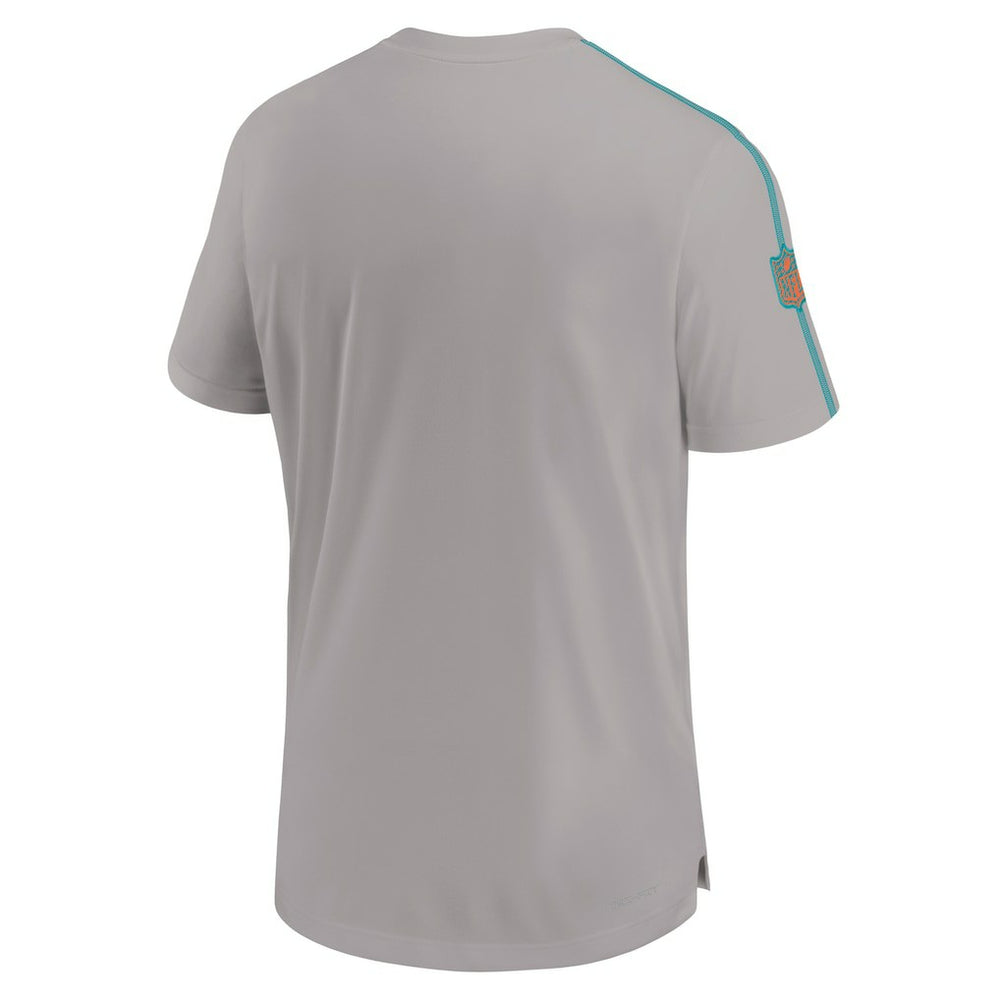 Miami Dolphins 2024 Sideline Coach UV Performance T-Shirt Gray - Nike