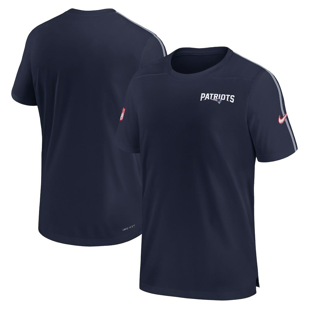 New England Patriots 2024 Sideline Coach UV Performance T-Shirt Navy - Nike
