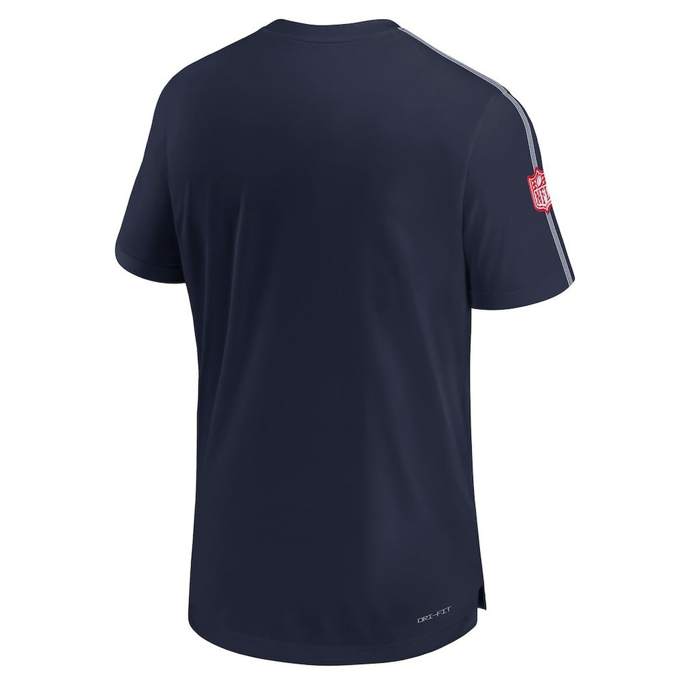 New England Patriots 2024 Sideline Coach UV Performance T-Shirt Navy - Nike