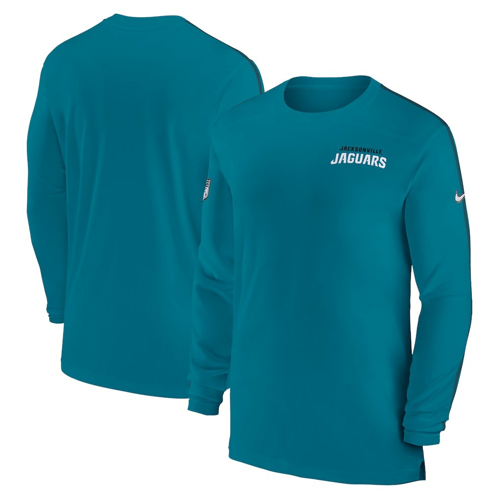 Jacksonville Jaguars Sideline Coach UV Performance Long Sleeve T-Shirt Teal - Nike