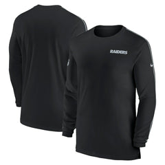 Las Vegas Raiders Sideline Coach UV Performance Long Sleeve T-Shirt Black - Nike