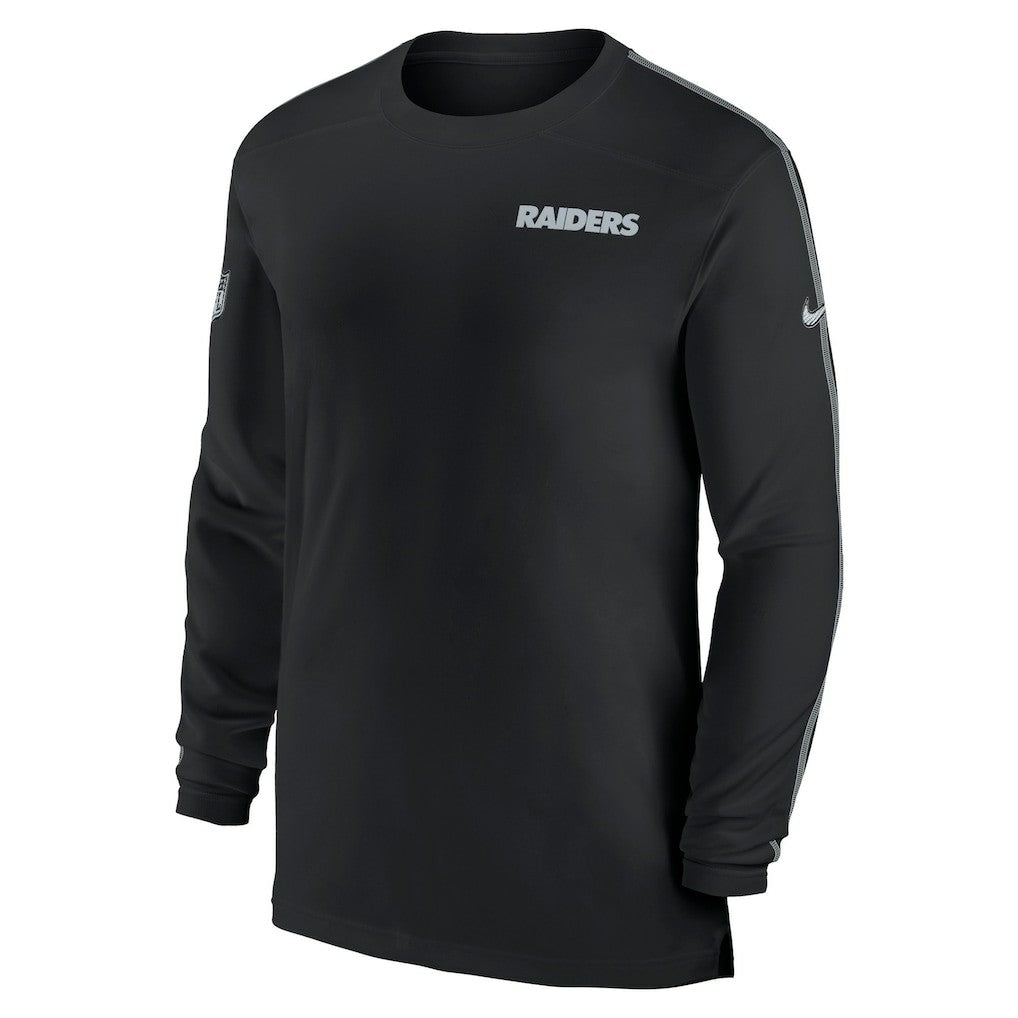 Las Vegas Raiders Sideline Coach UV Performance Long Sleeve T-Shirt Black - Nike