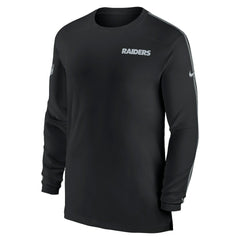 Las Vegas Raiders Sideline Coach UV Performance Long Sleeve T-Shirt Black - Nike