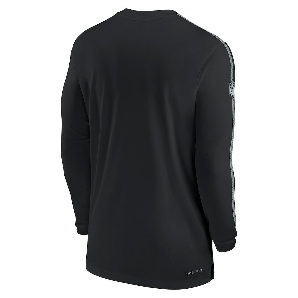 Las Vegas Raiders Sideline Coach UV Performance Long Sleeve T-Shirt Black - Nike