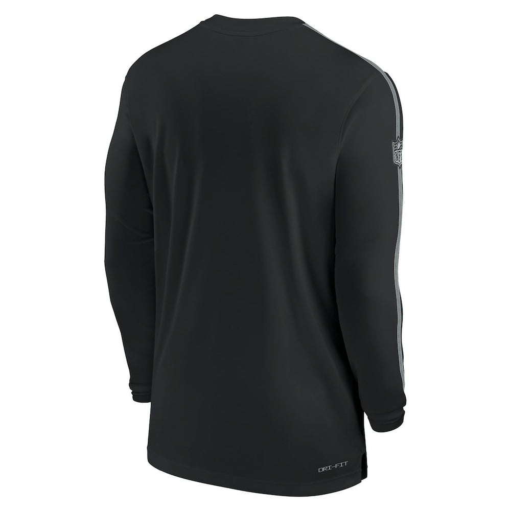 Las Vegas Raiders Sideline Coach UV Performance Long Sleeve T-Shirt Black - Nike