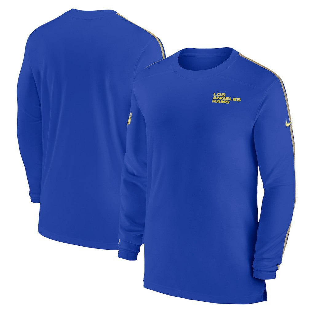Los Angeles Rams Sideline Coach UV Performance Long Sleeve T-Shirt Royal - Nike