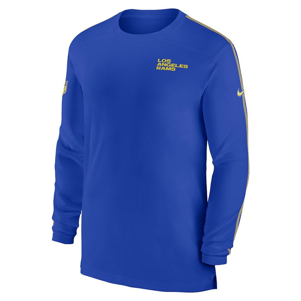 Los Angeles Rams Sideline Coach UV Performance Long Sleeve T-Shirt Royal - Nike