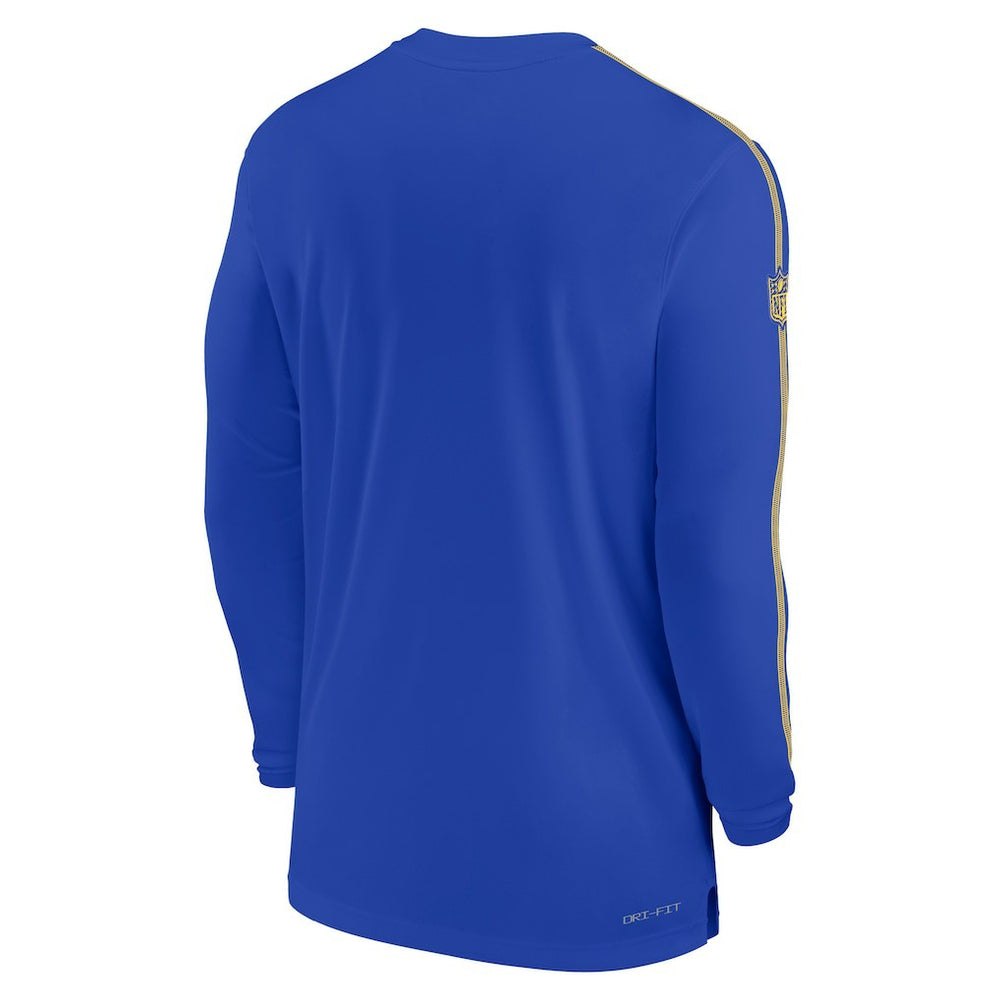 Los Angeles Rams Sideline Coach UV Performance Long Sleeve T-Shirt Royal - Nike