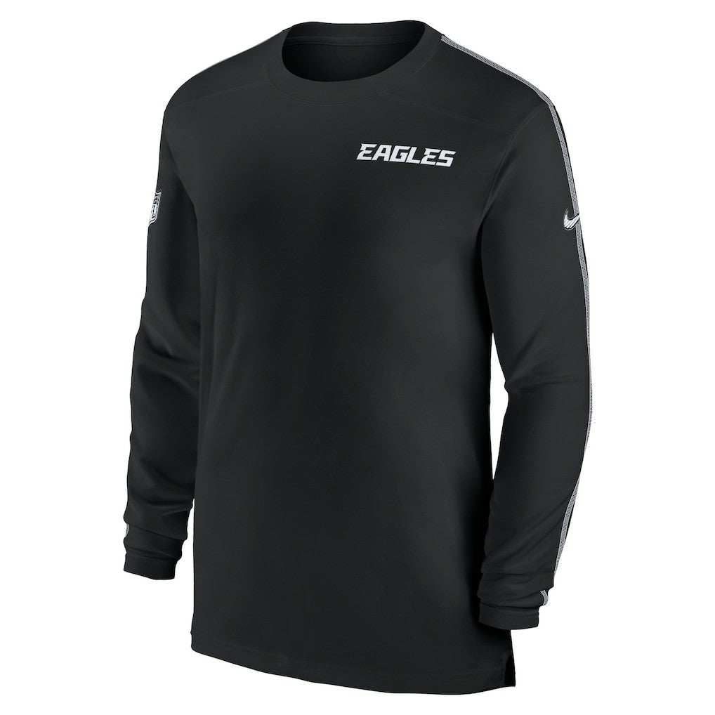 Philadelphia Eagles Sideline Coach UV Performance Long Sleeve T-Shirt Black - Nike