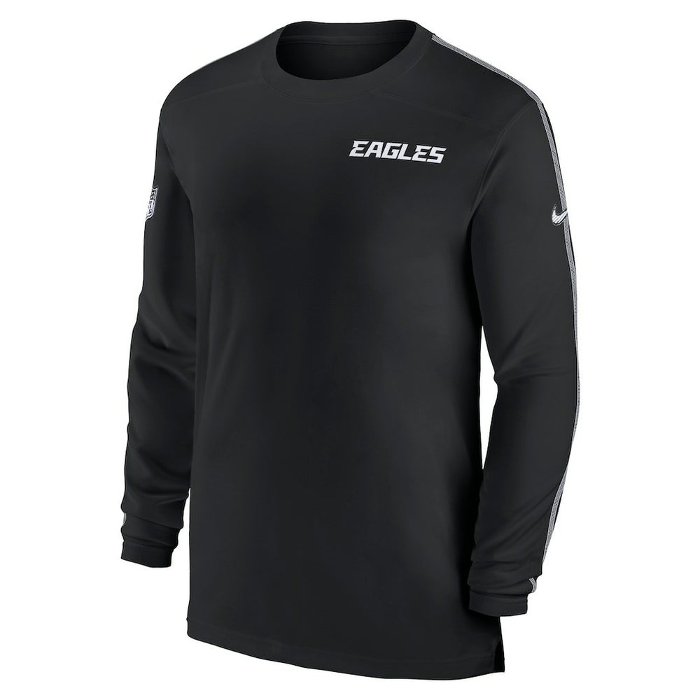 Philadelphia Eagles Sideline Coach UV Performance Long Sleeve T-Shirt Black - Nike