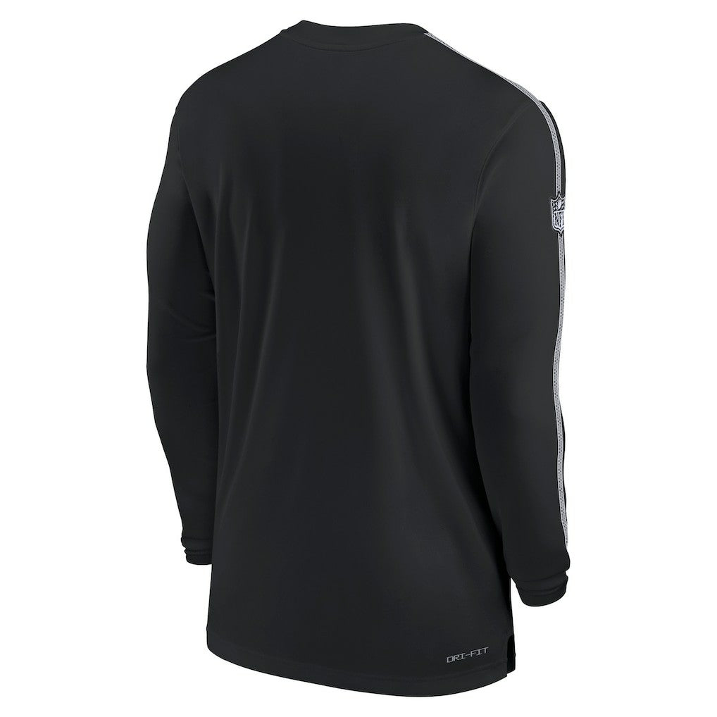 Philadelphia Eagles Sideline Coach UV Performance Long Sleeve T-Shirt Black - Nike