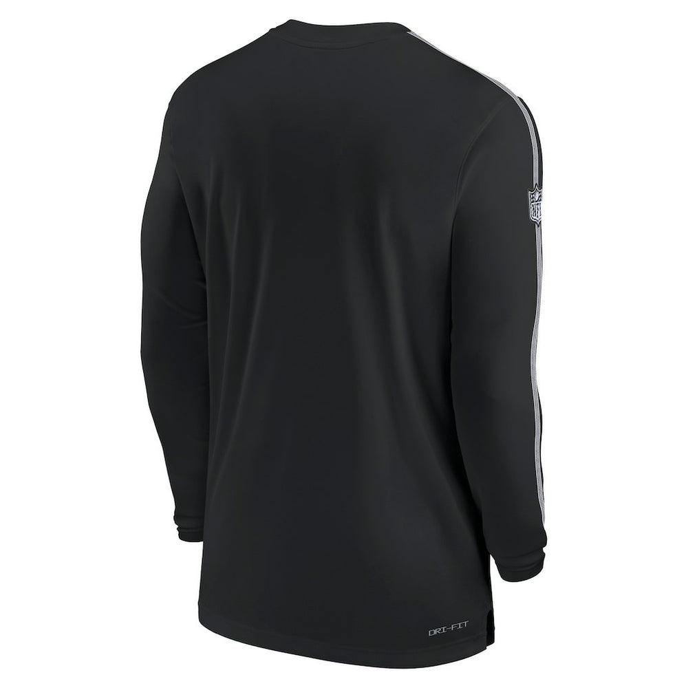 Philadelphia Eagles Sideline Coach UV Performance Long Sleeve T-Shirt Black - Nike