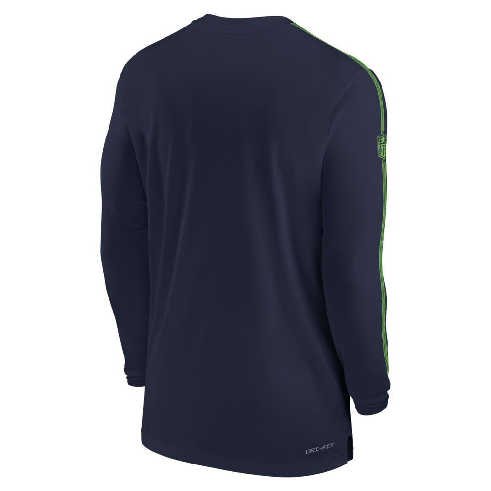 Seattle Seahawks Sideline Coach UV Performance Long Sleeve T-Shirt College Navy - Nike