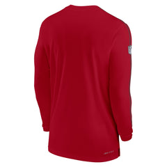 Tampa Bay Buccaneers Sideline Coach UV Performance Long Sleeve T-Shirt Red - Nike