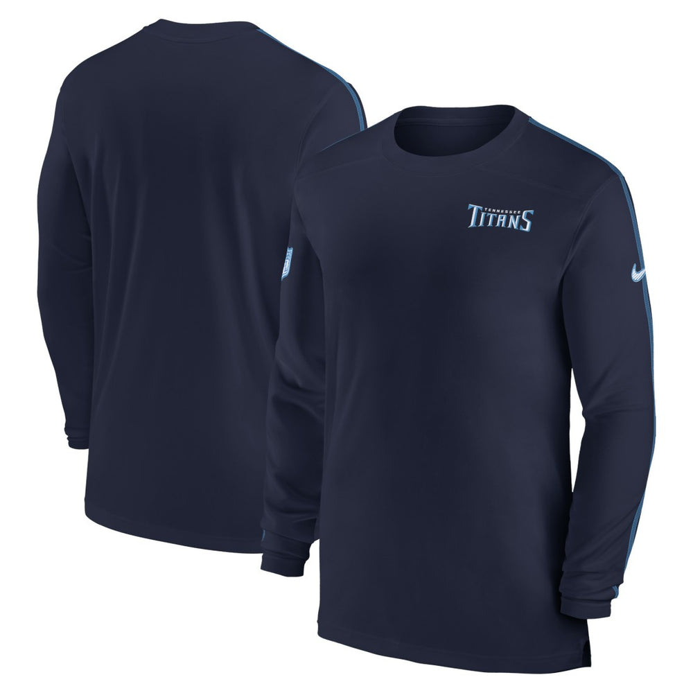 Tennessee Titans Sideline Coach UV Performance Long Sleeve T-Shirt Navy - Nike