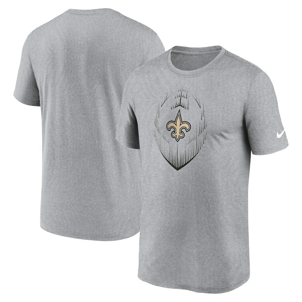 New Orleans Saints Primetime Legend Icon Performance T-Shirt Heather Gray - Nike