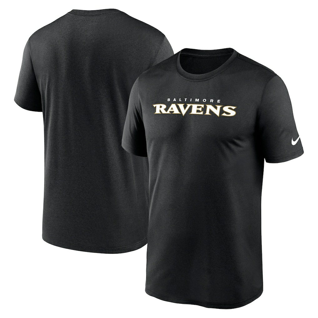 Baltimore Ravens Primetime Legend Wordmark Performance T-Shirt Black - Nike