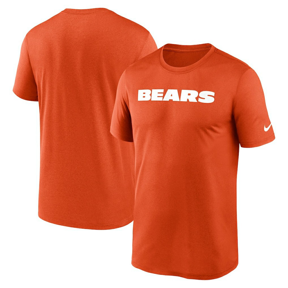 Chicago Bears Primetime Legend Wordmark Performance T-Shirt Orange - Nike