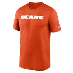 Chicago Bears Primetime Legend Wordmark Performance T-Shirt Orange - Nike