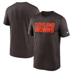 Cleveland Browns Primetime Legend Wordmark Performance T-Shirt Brown - Nike