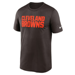 Cleveland Browns Primetime Legend Wordmark Performance T-Shirt Brown - Nike