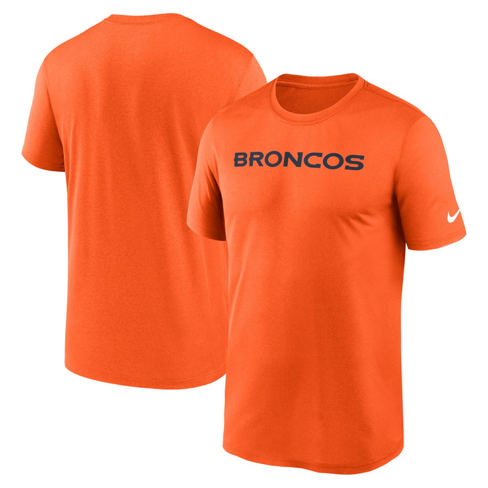 Denver Broncos Primetime Legend Wordmark Performance T-Shirt Orange - Nike
