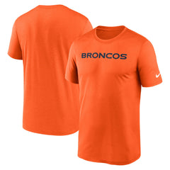 Denver Broncos Primetime Legend Wordmark Performance T-Shirt Orange - Nike