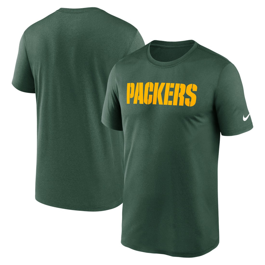 Green Bay Packers Primetime Legend Wordmark Performance T-Shirt Green - Nike